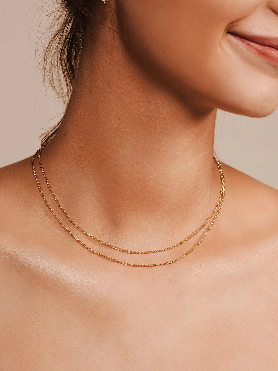 Bobble Chain Layered Necklaces