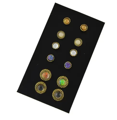 Boho Round Rhinestone Earrings for Women