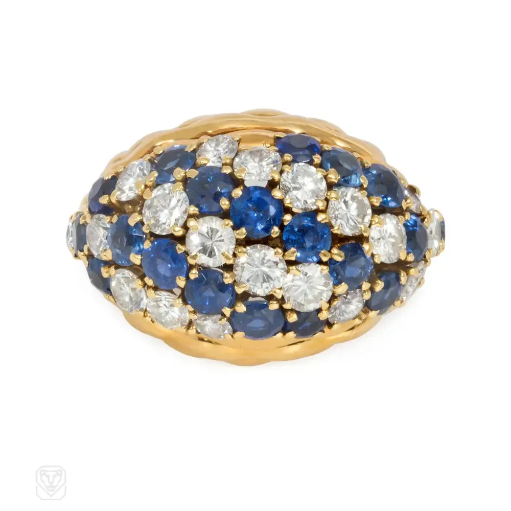 Boucheron, Paris sapphire and diamond striped cocktail ring