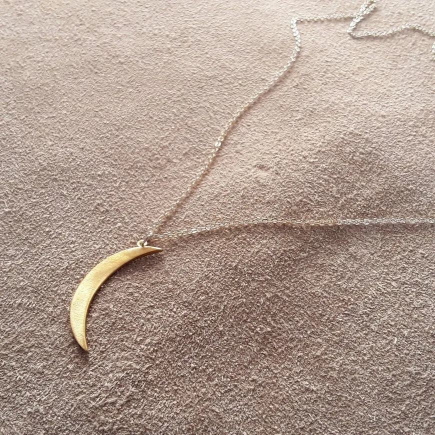 Brass Moon Necklace