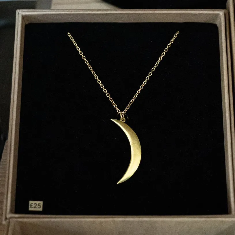Brass Moon Necklace