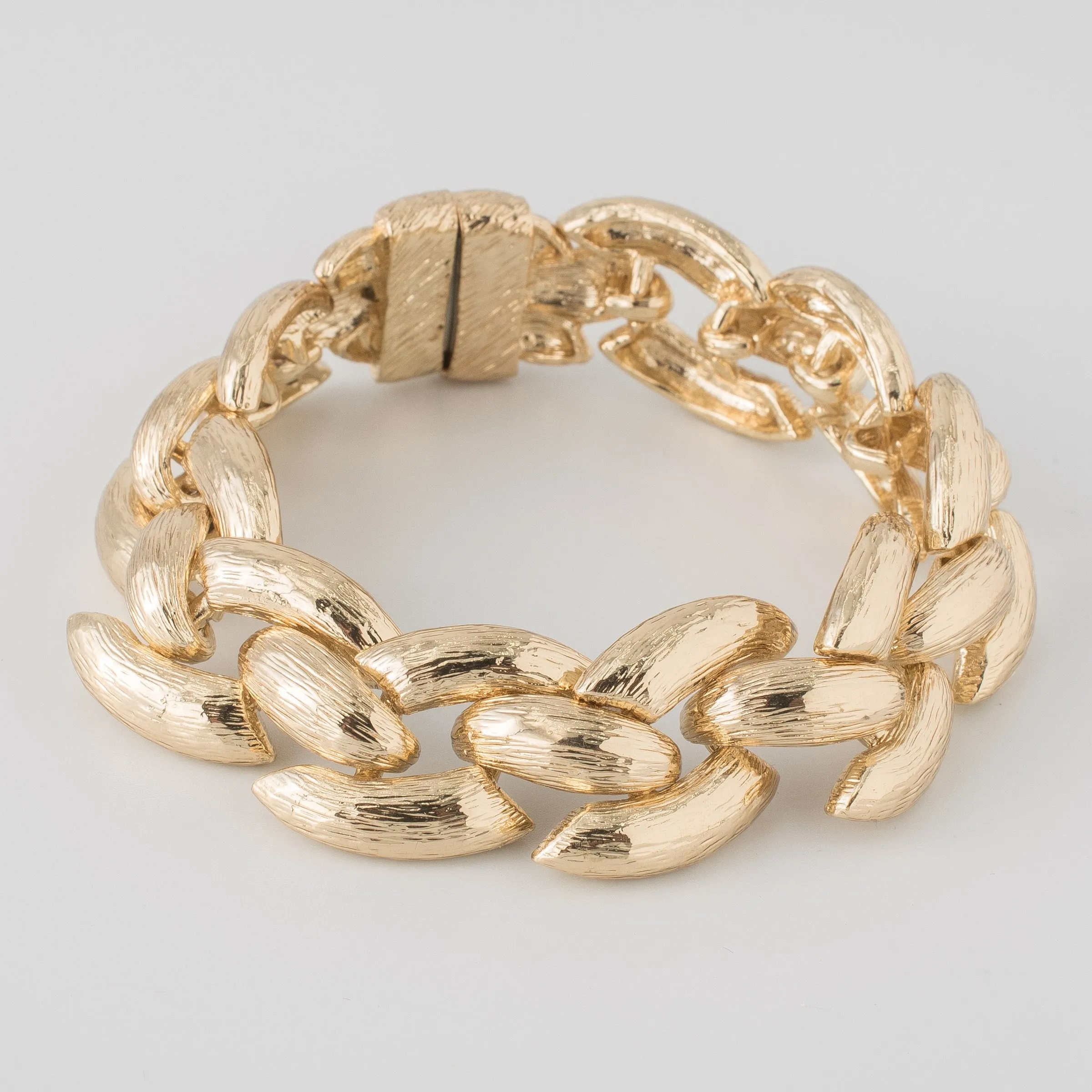 Brushed Gold Link Bracelet