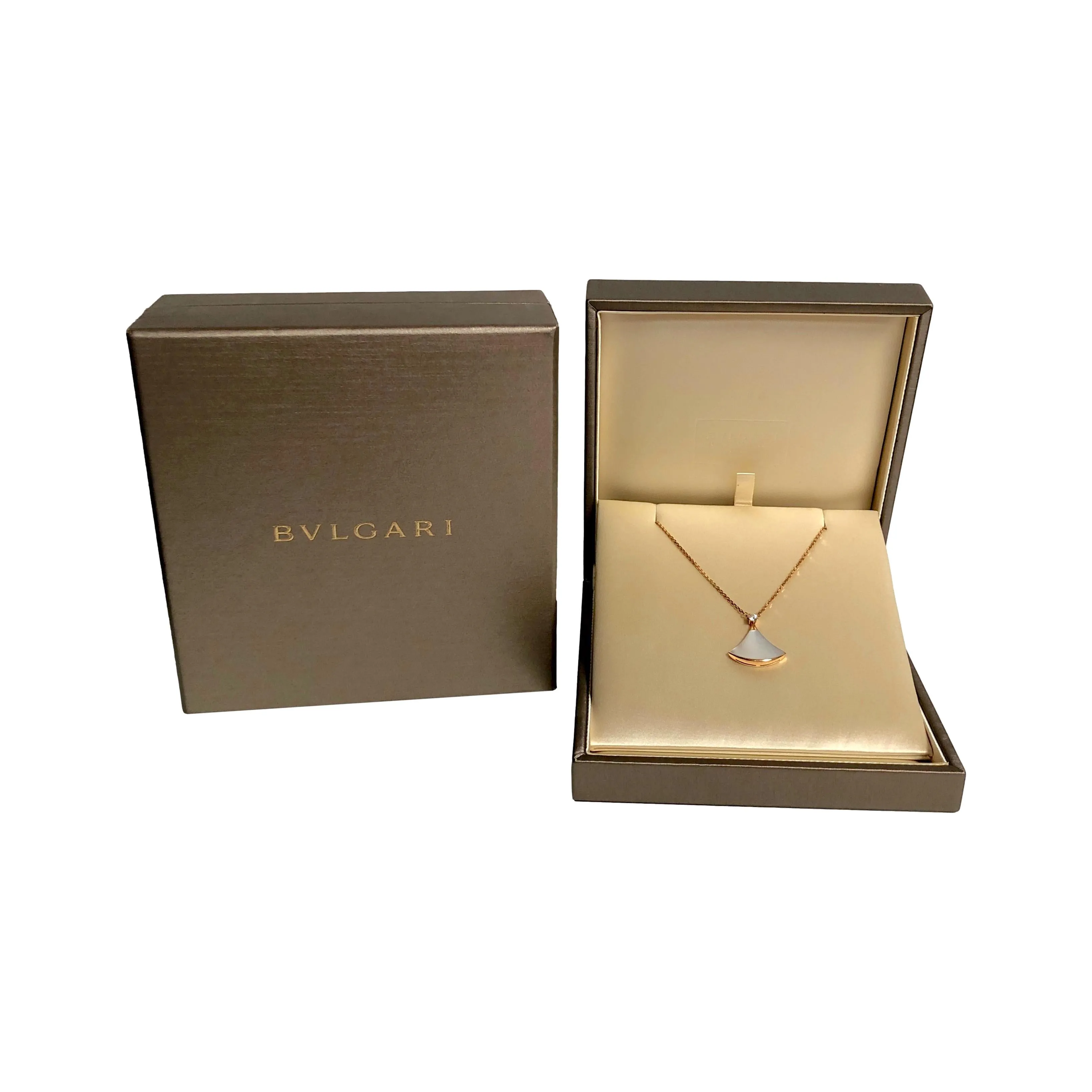 BVLGARI Diva's Dream 18K Rose Gold Pendant Necklace 16"- 17" - 20mm
