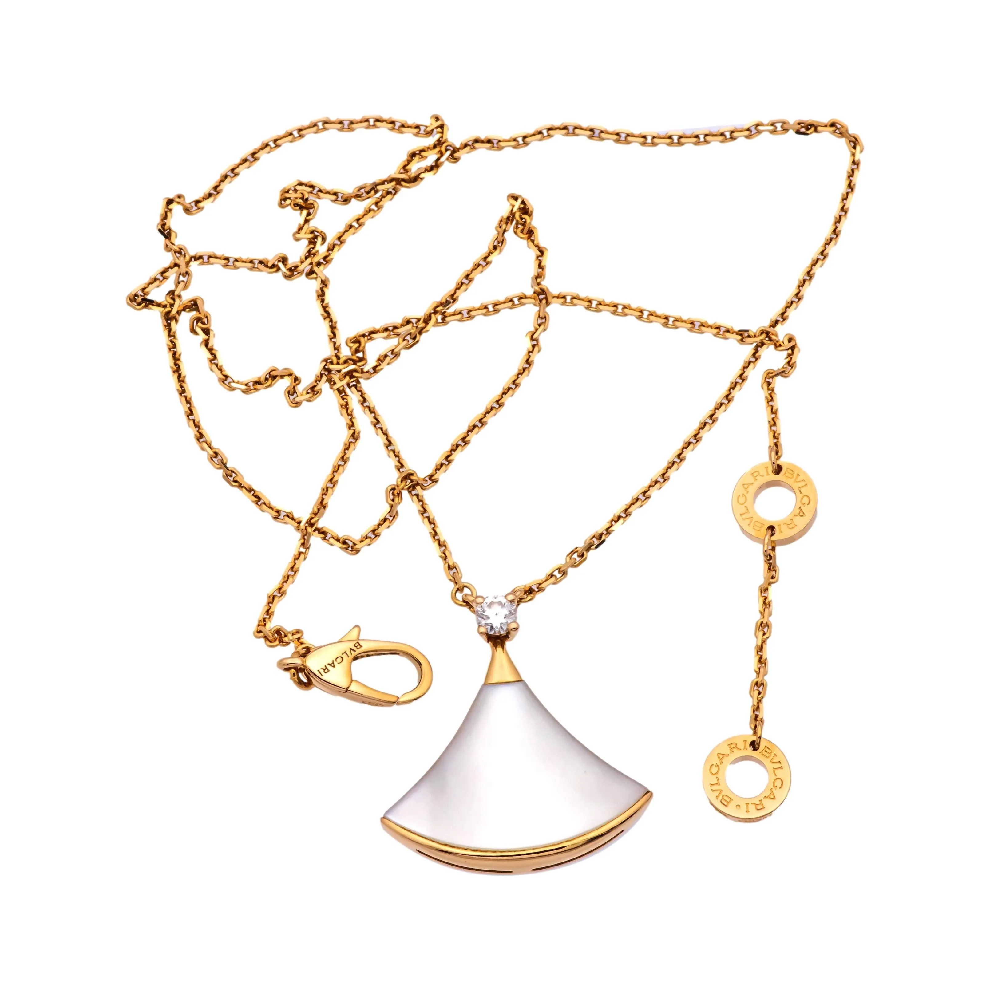 BVLGARI Diva's Dream 18K Rose Gold Pendant Necklace 16"- 17" - 20mm