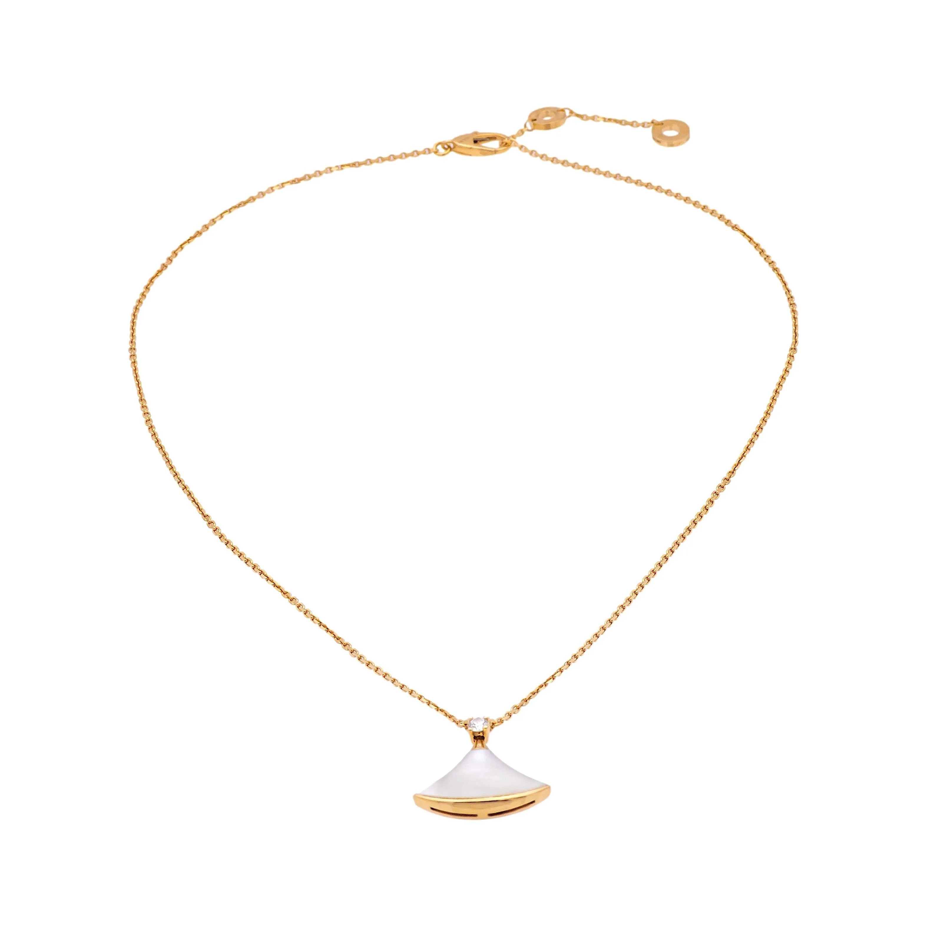 BVLGARI Diva's Dream 18K Rose Gold Pendant Necklace 16"- 17" - 20mm