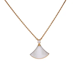 BVLGARI Diva's Dream 18K Rose Gold Pendant Necklace 16"- 17" - 20mm
