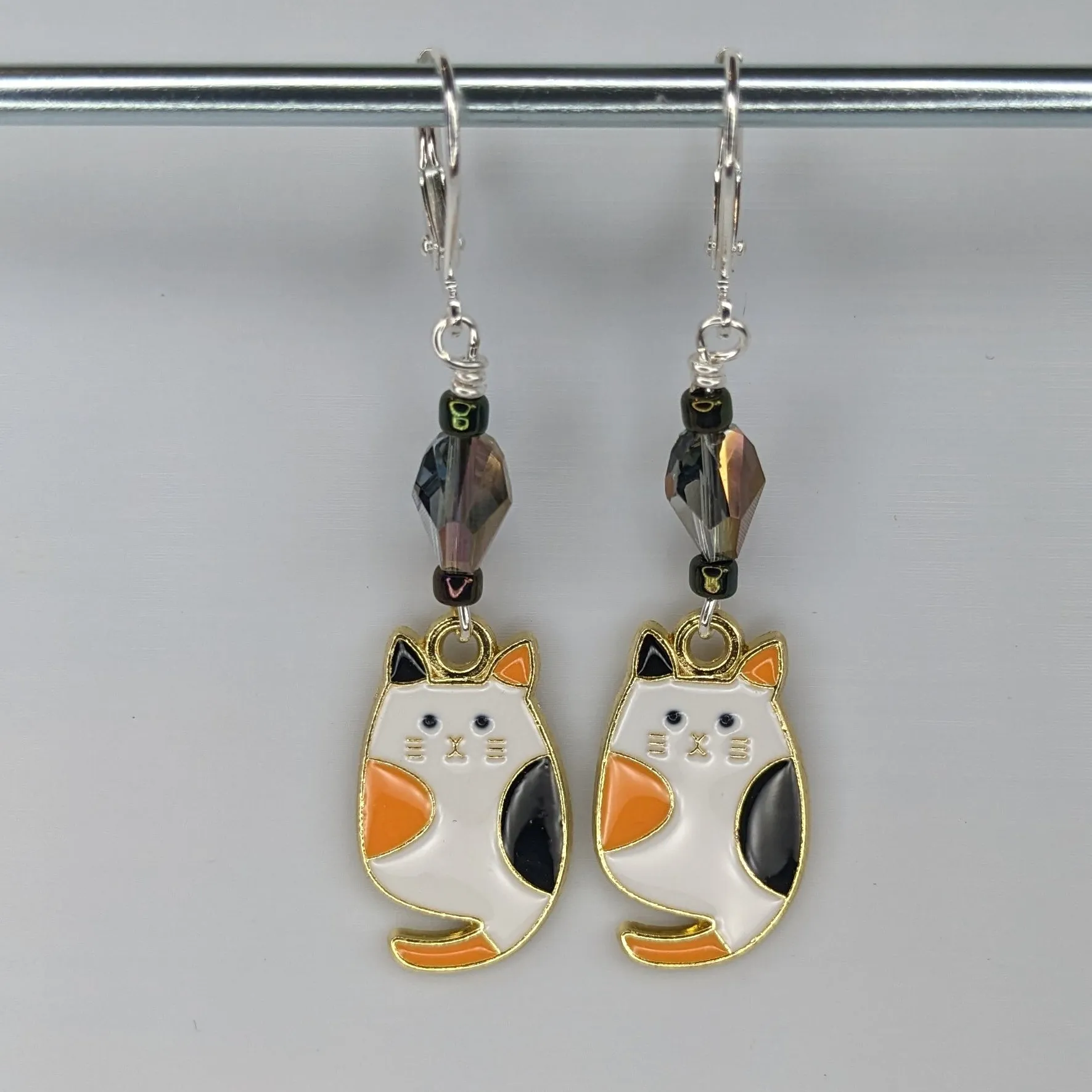 Calico Collaboration Earrings & Stitch Markers