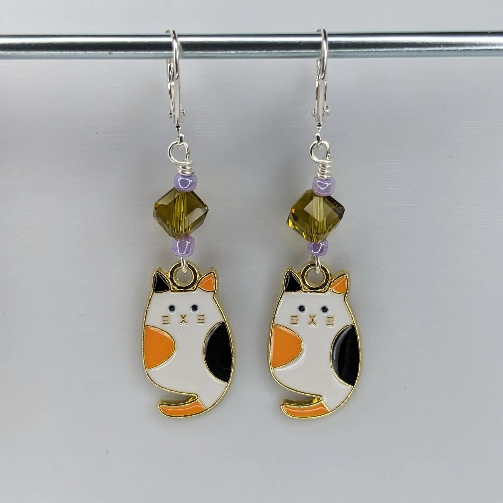 Calico Collaboration Earrings & Stitch Markers