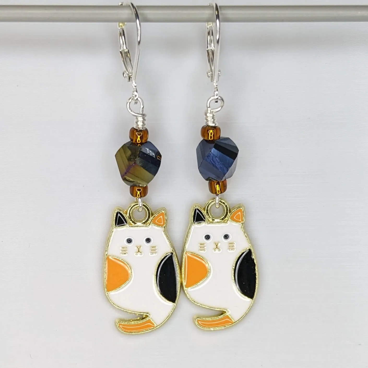 Calico Collaboration Earrings & Stitch Markers