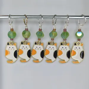 Calico Collaboration Earrings & Stitch Markers