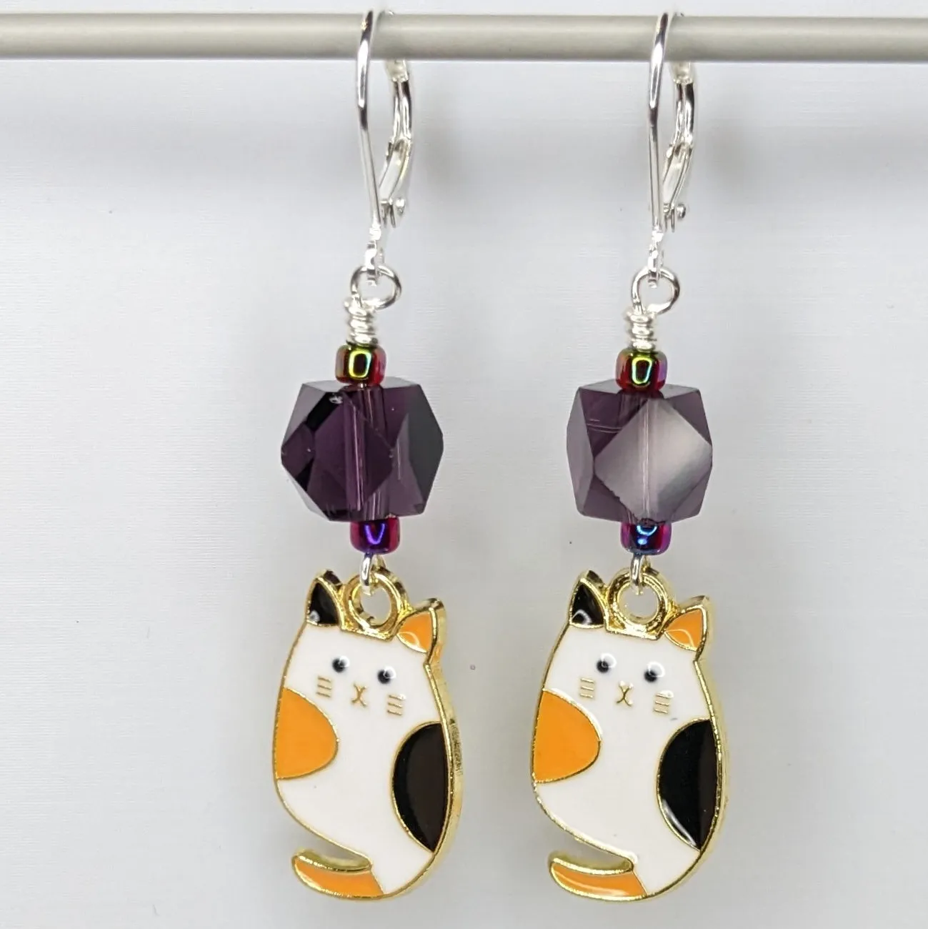 Calico Collaboration Earrings & Stitch Markers