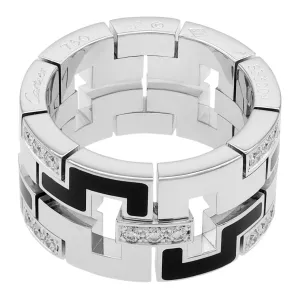 Cartier 18K White Gold Diamond Le Baiser du Dragon Ring