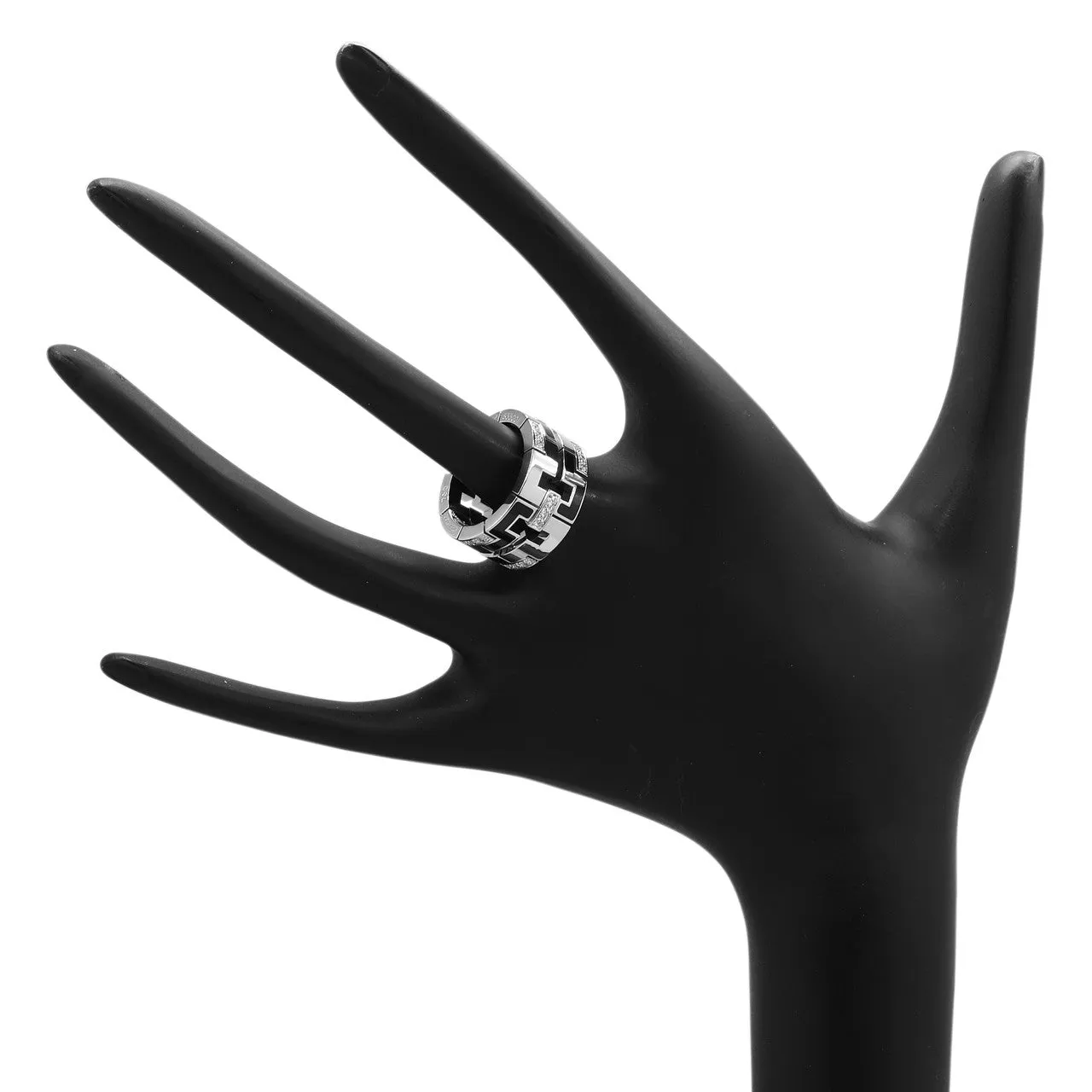 Cartier 18K White Gold Diamond Le Baiser du Dragon Ring