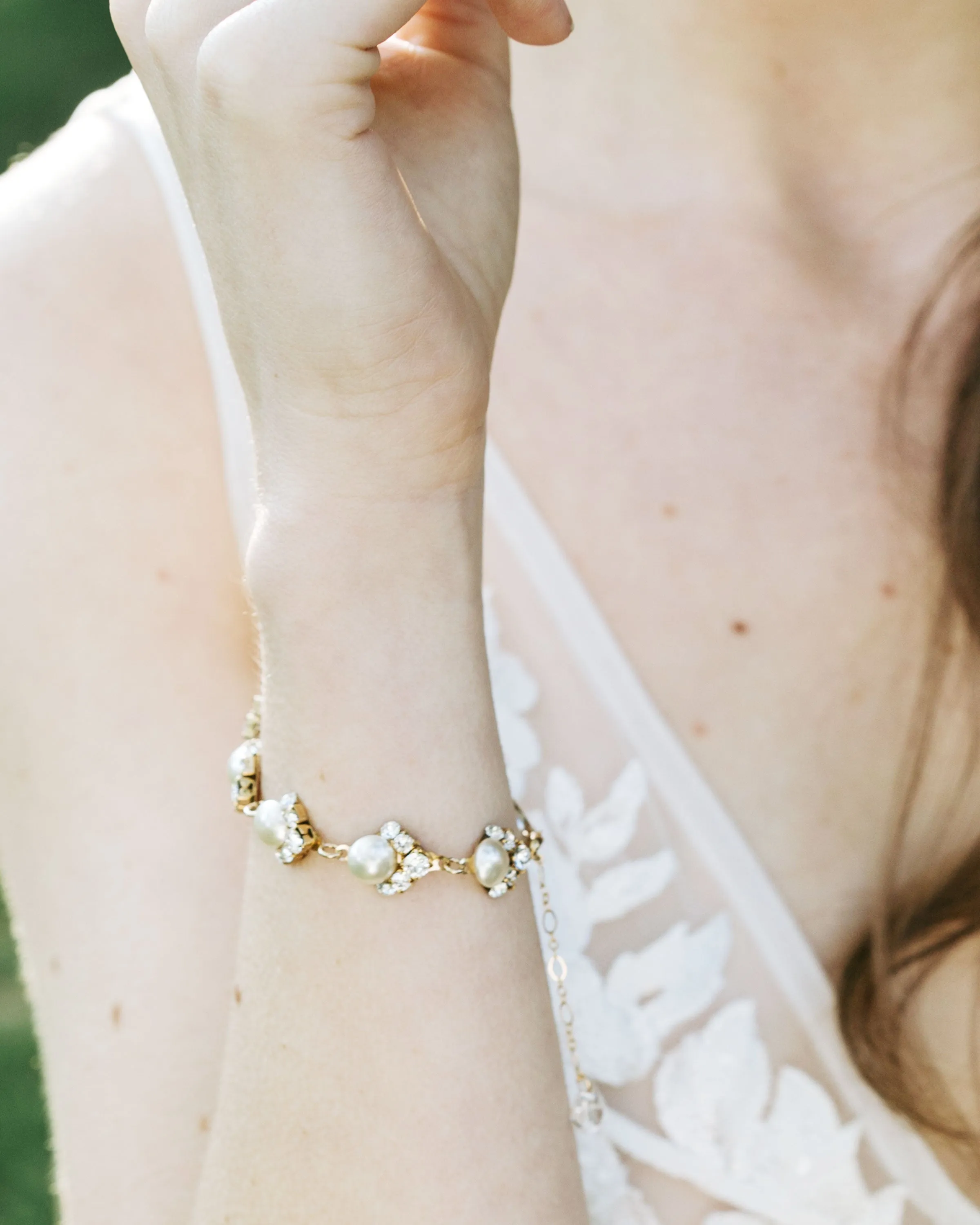 Celestial Pearl Cluster Bracelet