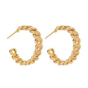Chain Link Hoop Earrings