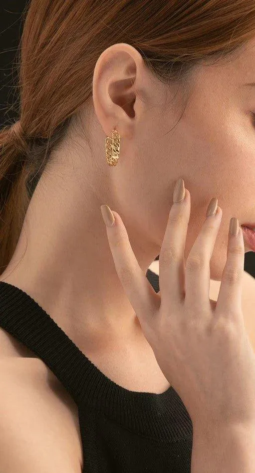 Chain Link Hoop Earrings