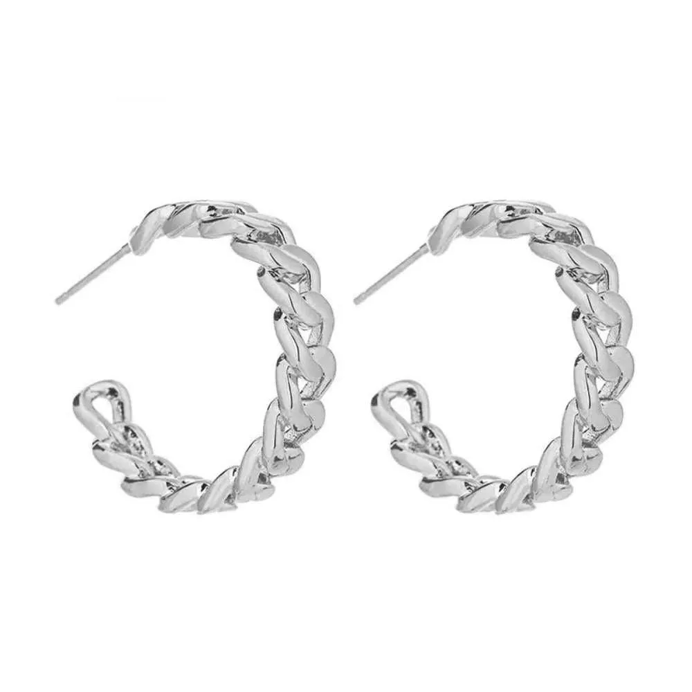 Chain Link Hoop Earrings
