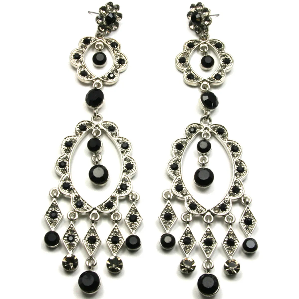 Chandelier Earrings Black