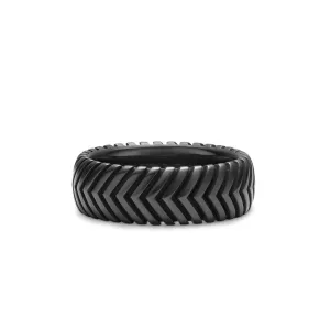 Chevron Band in Black Titanium, 8mm, Size 8
