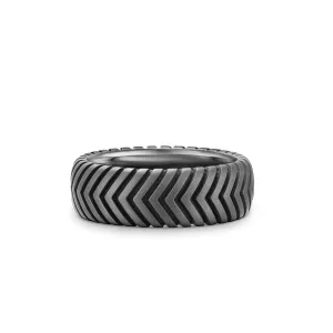 Chevron Band in Titanium, 8mm, Size 8