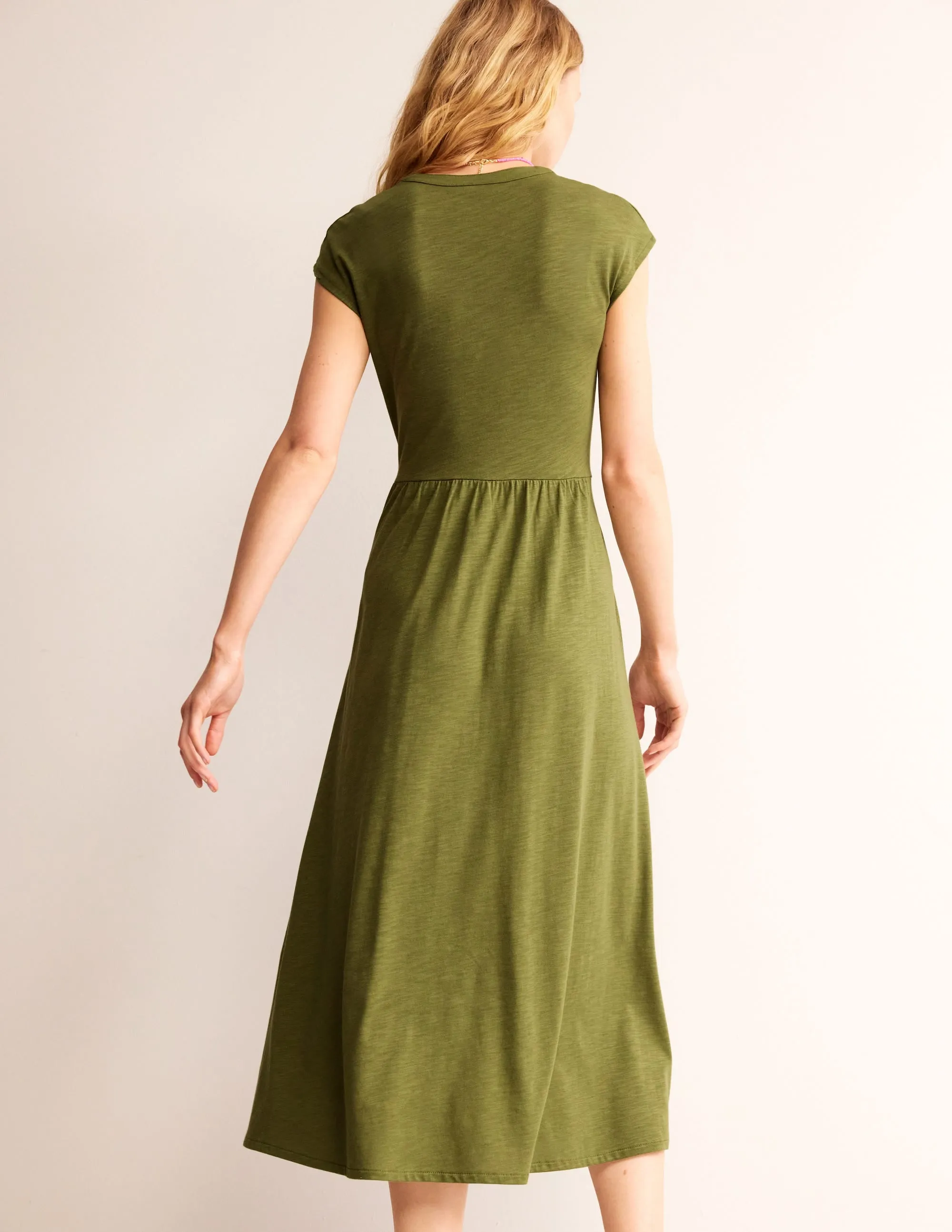 Chloe Notch Jersey Midi Dress-Mayfly