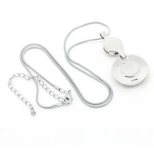 Chunk Snake Chain Necklaces with Lobster Clasp & Extender Chain Fit Snaps Chunk Buttons