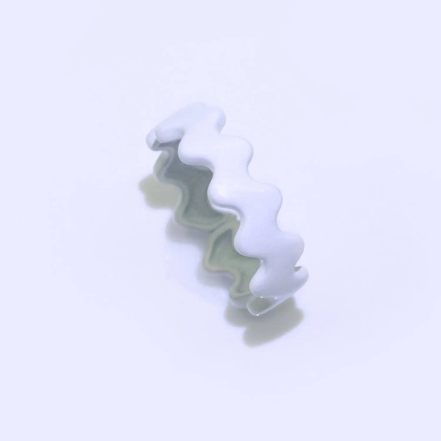 Chunky Brass Enamel Ring The Wave Open Adjustable Ring for Stackable Y2K Ring