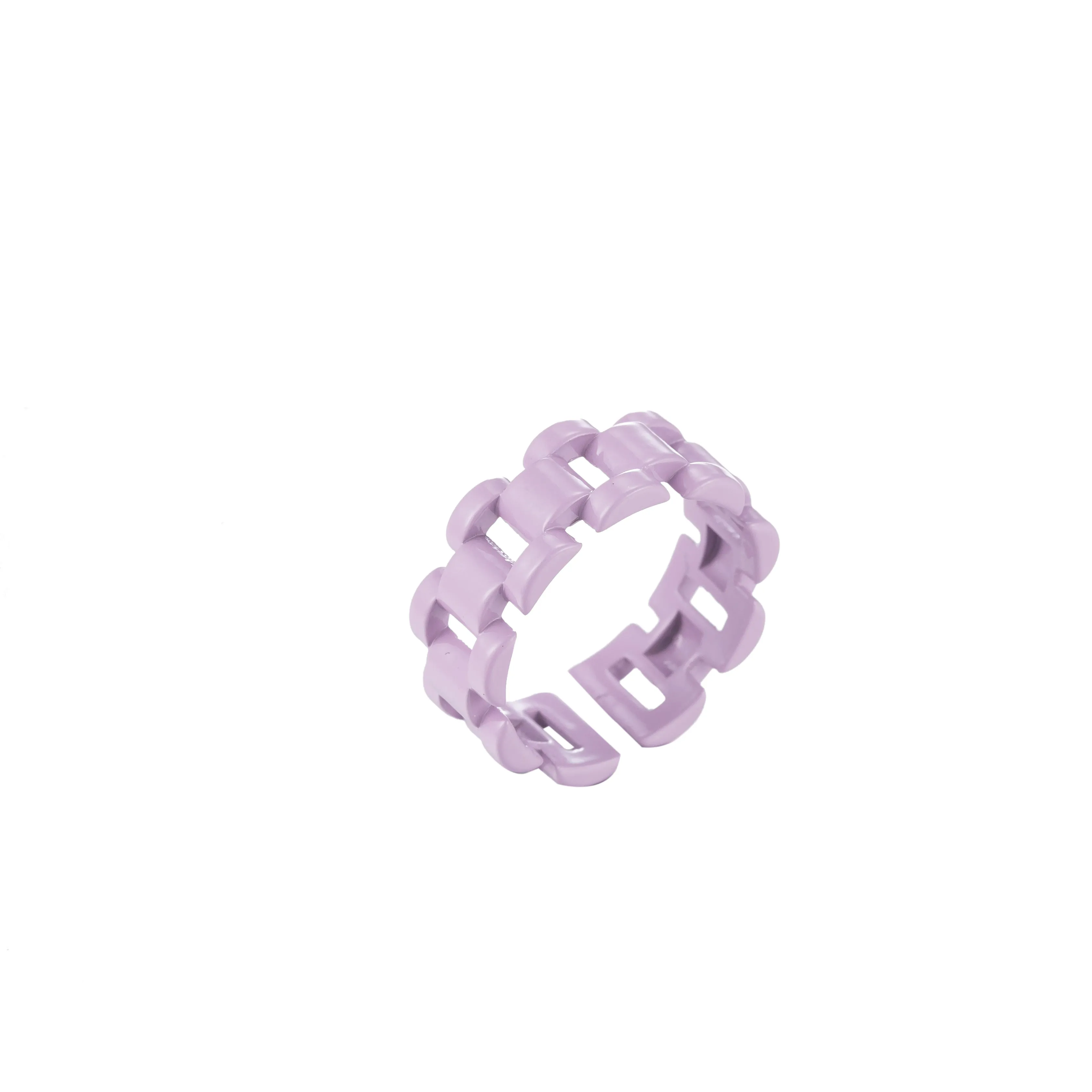 Chunky Y2K style retro ring Open Adjustable Colorful Watch Chain Link ring Summer Trend Rings Neon Enamel Chain for Fun Stackable Jewelryg Yellow Green Blue Purple Pink Teal Neon Ring Jewelry Size 6.5