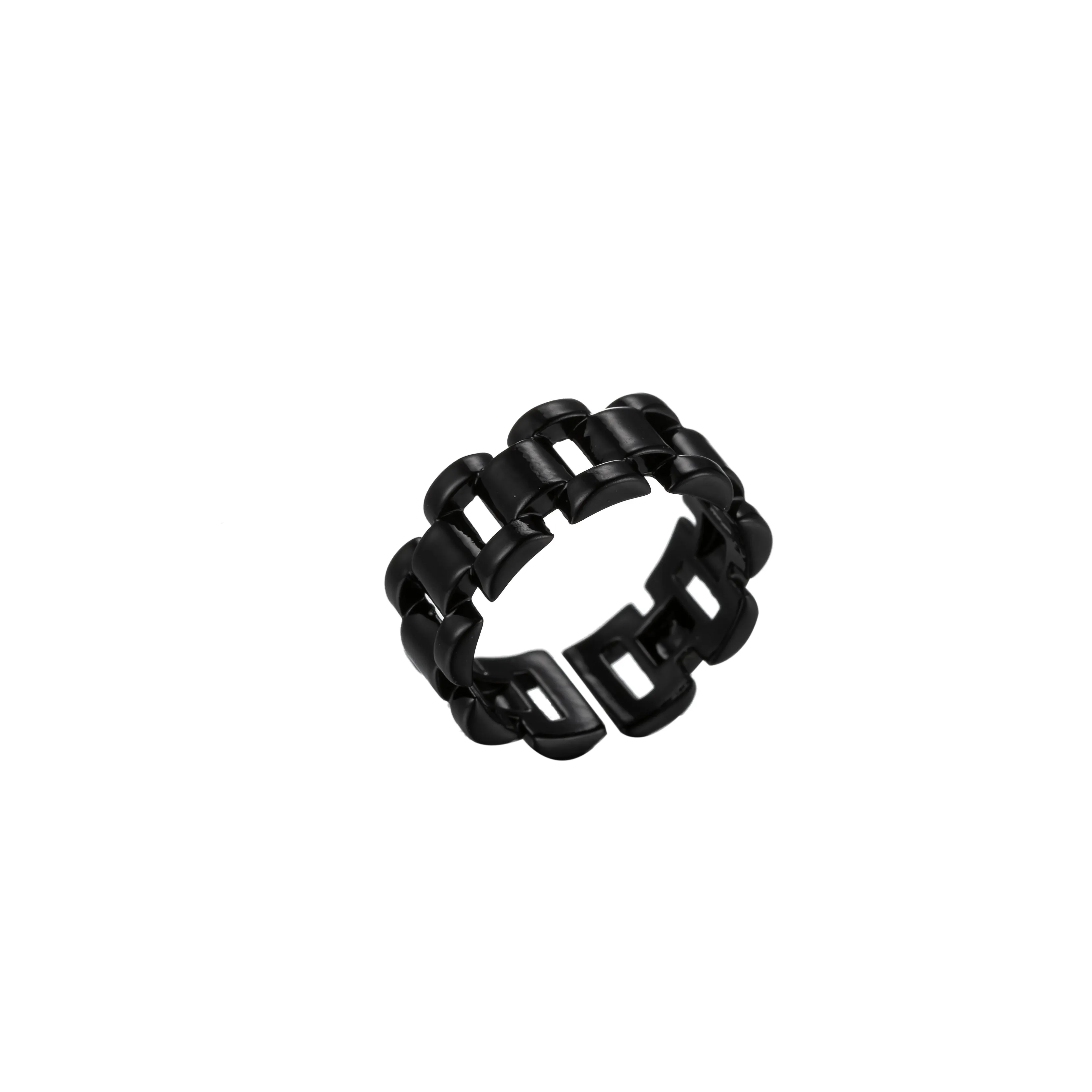 Chunky Y2K style retro ring Open Adjustable Colorful Watch Chain Link ring Summer Trend Rings Neon Enamel Chain for Fun Stackable Jewelryg Yellow Green Blue Purple Pink Teal Neon Ring Jewelry Size 6.5