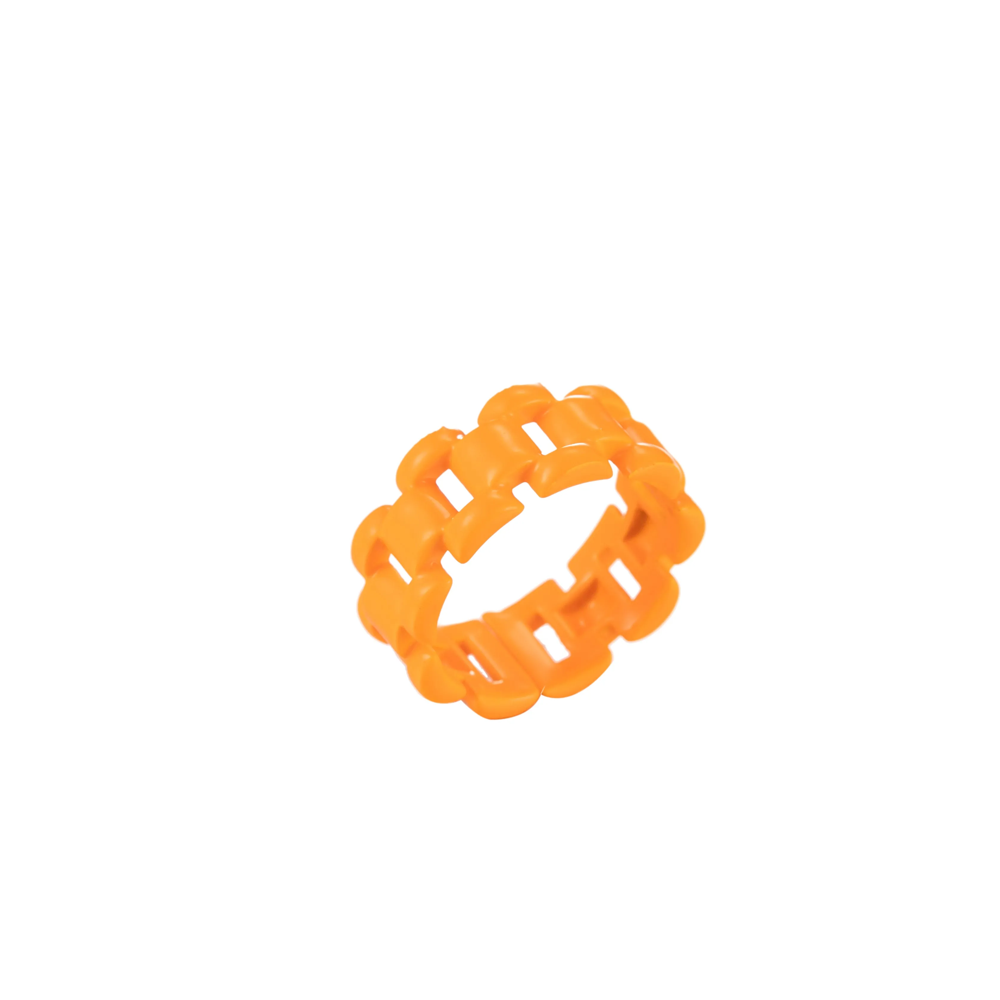 Chunky Y2K style retro ring Open Adjustable Colorful Watch Chain Link ring Summer Trend Rings Neon Enamel Chain for Fun Stackable Jewelryg Yellow Green Blue Purple Pink Teal Neon Ring Jewelry Size 6.5
