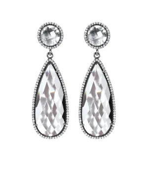 Clear Crystal Drop Earrings