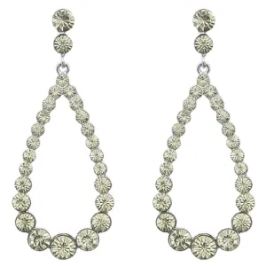 Clear Yellow Teardrop Gemstone Earrings