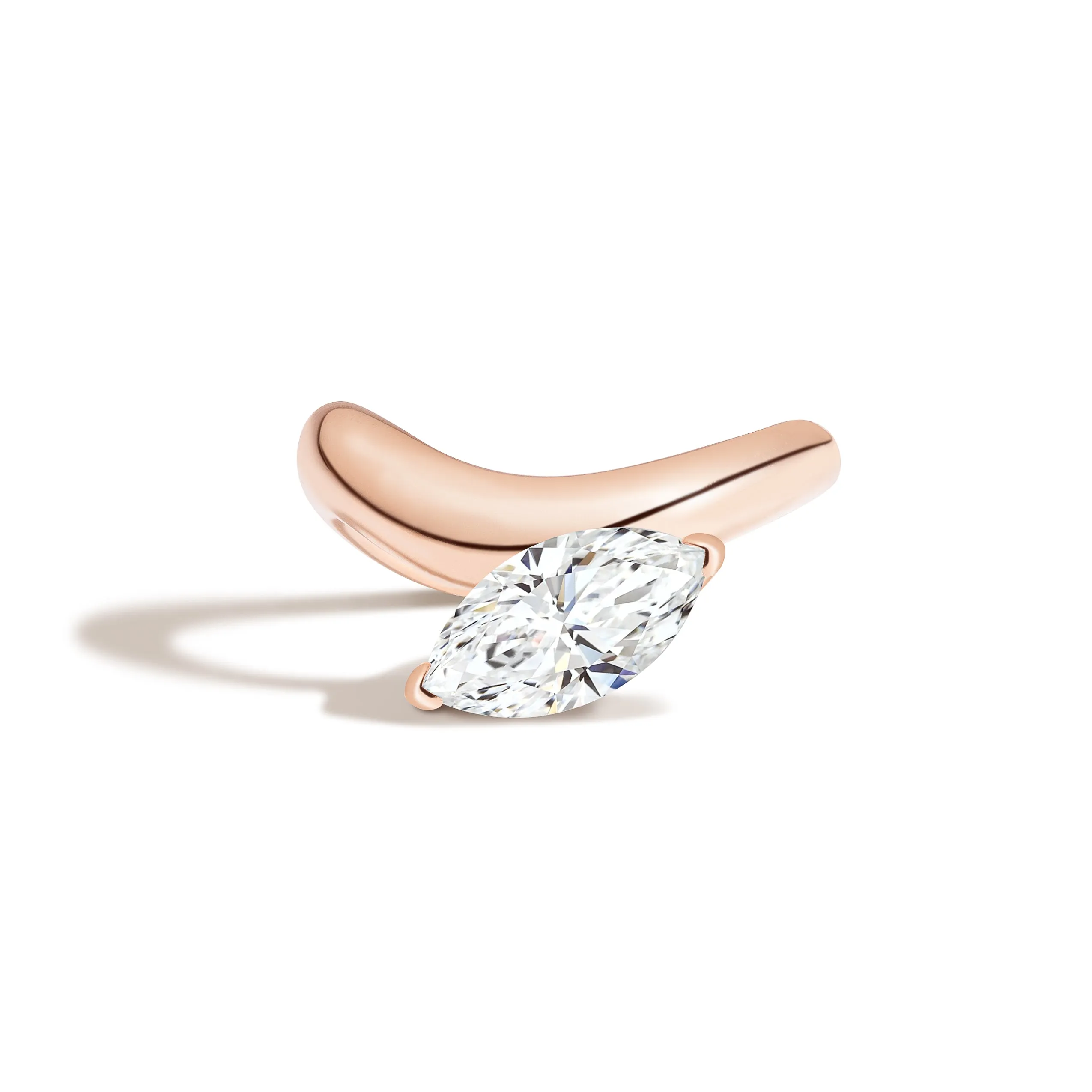 Cloud Offset Marquise Ring