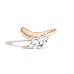 Cloud Offset Marquise Ring