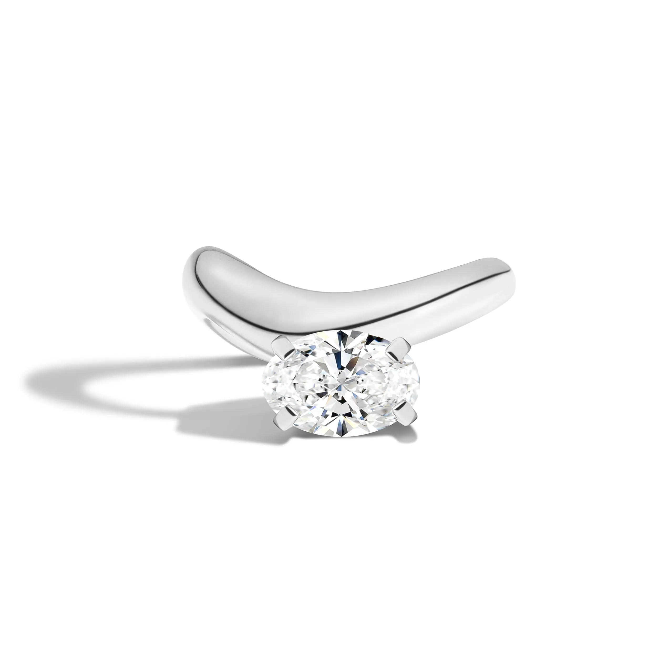 Cloud Offset Oval Ring