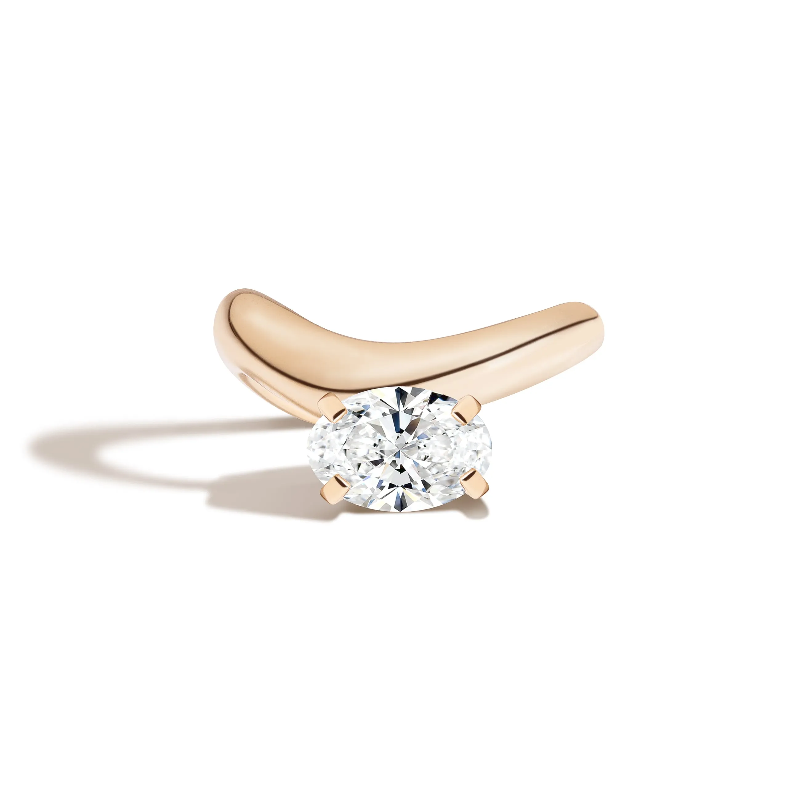 Cloud Offset Oval Ring