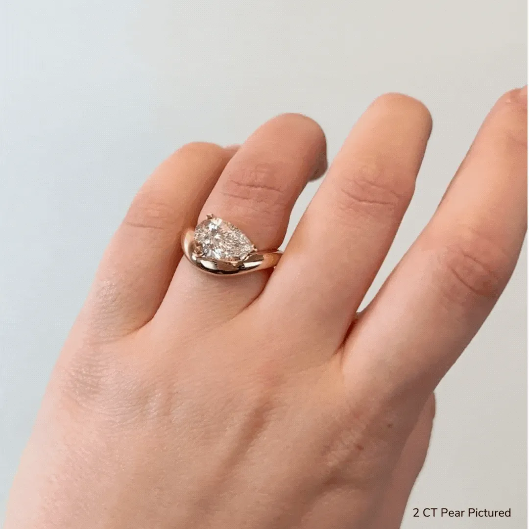 Cloud Pear Ring