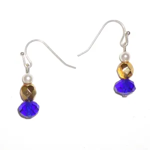 Cobalt & Gold Earrings