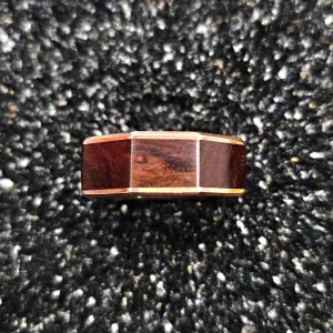 Cocuswood & Brass Angle Top Ring - Size 8