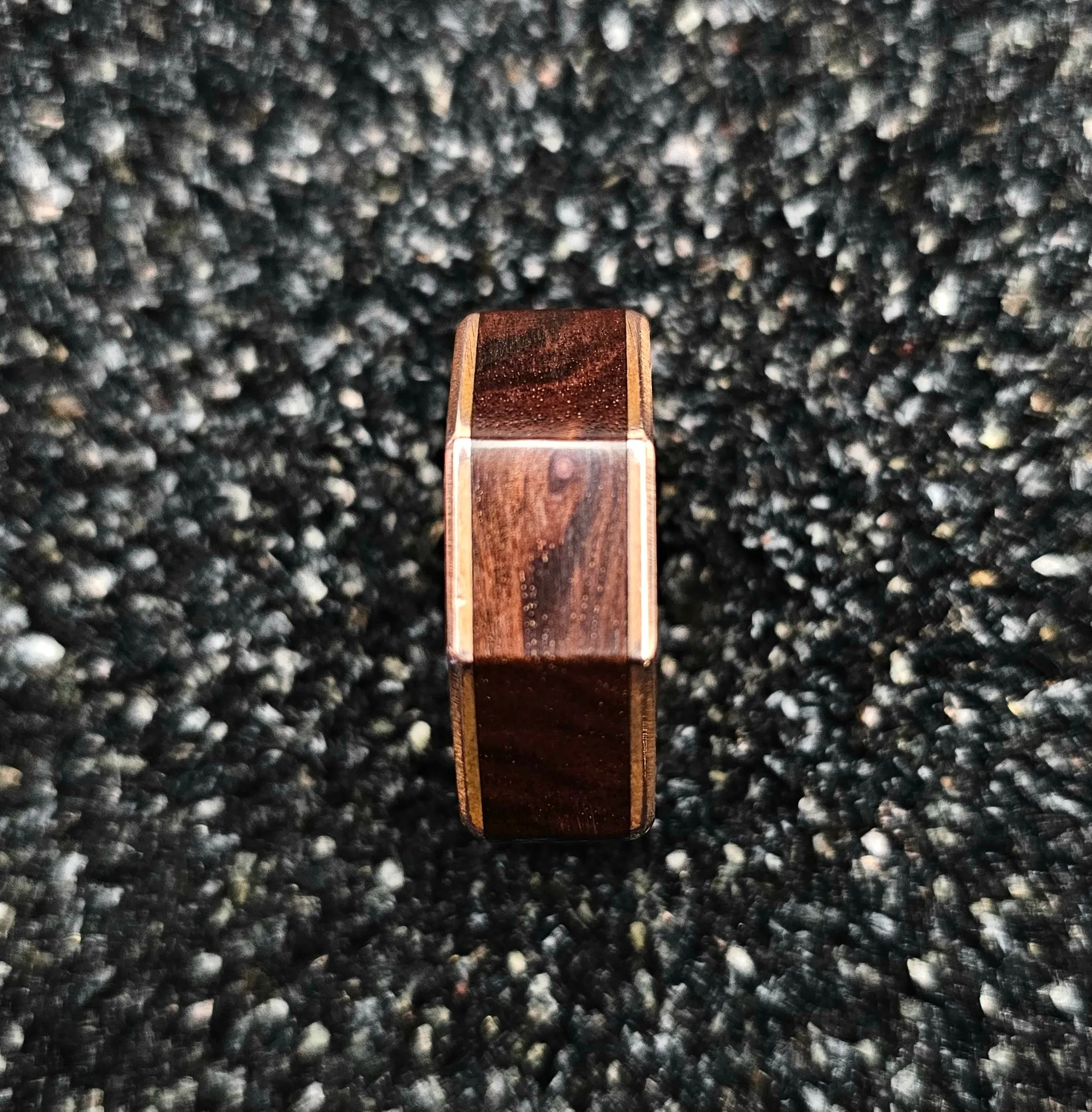 Cocuswood & Brass Angle Top Ring - Size 8