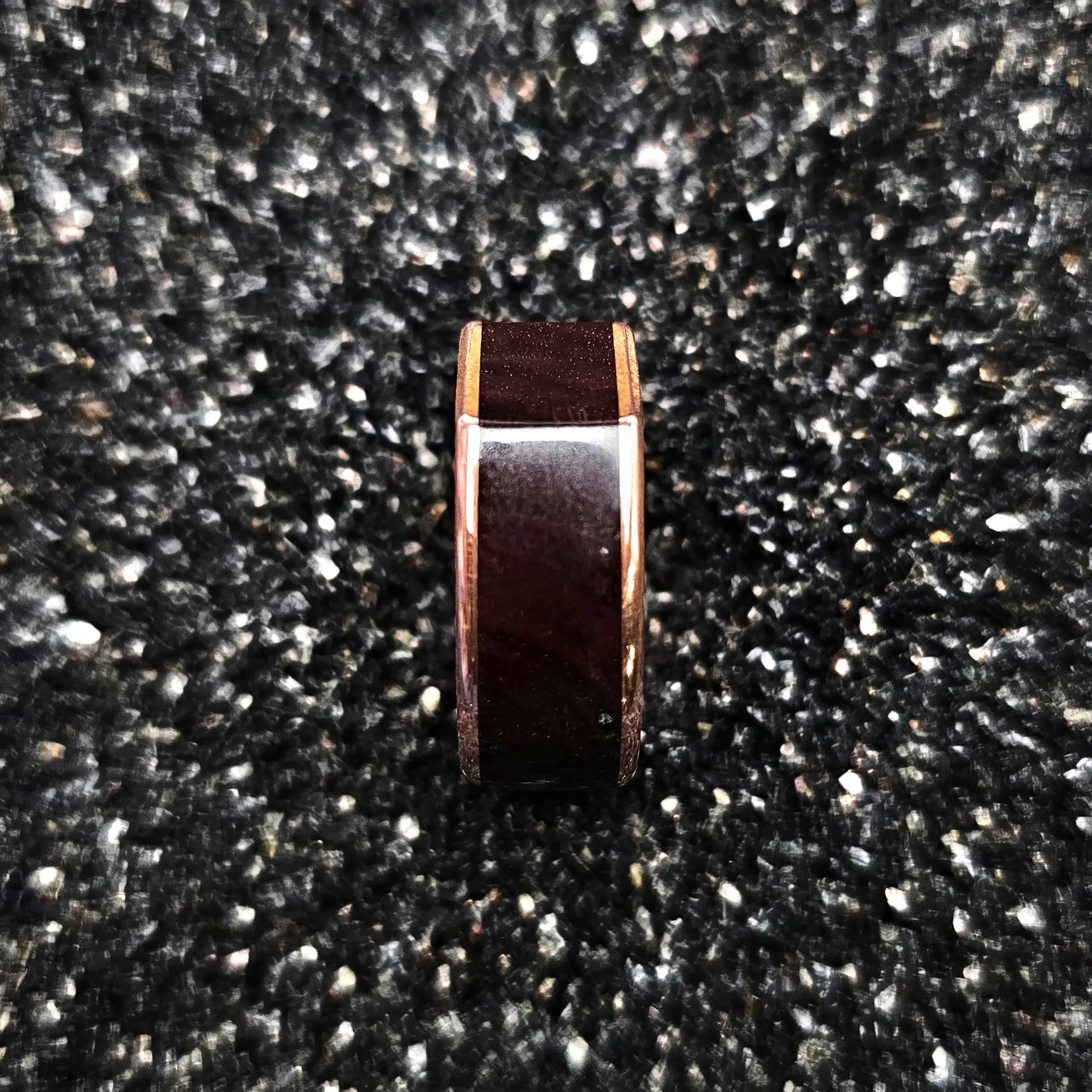 Cocuswood & Brass Angle Top Ring - Size 8