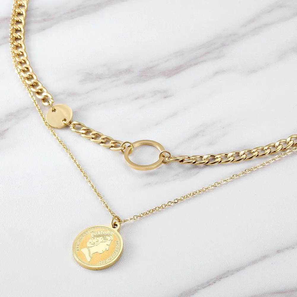 Coin Layered Necklace