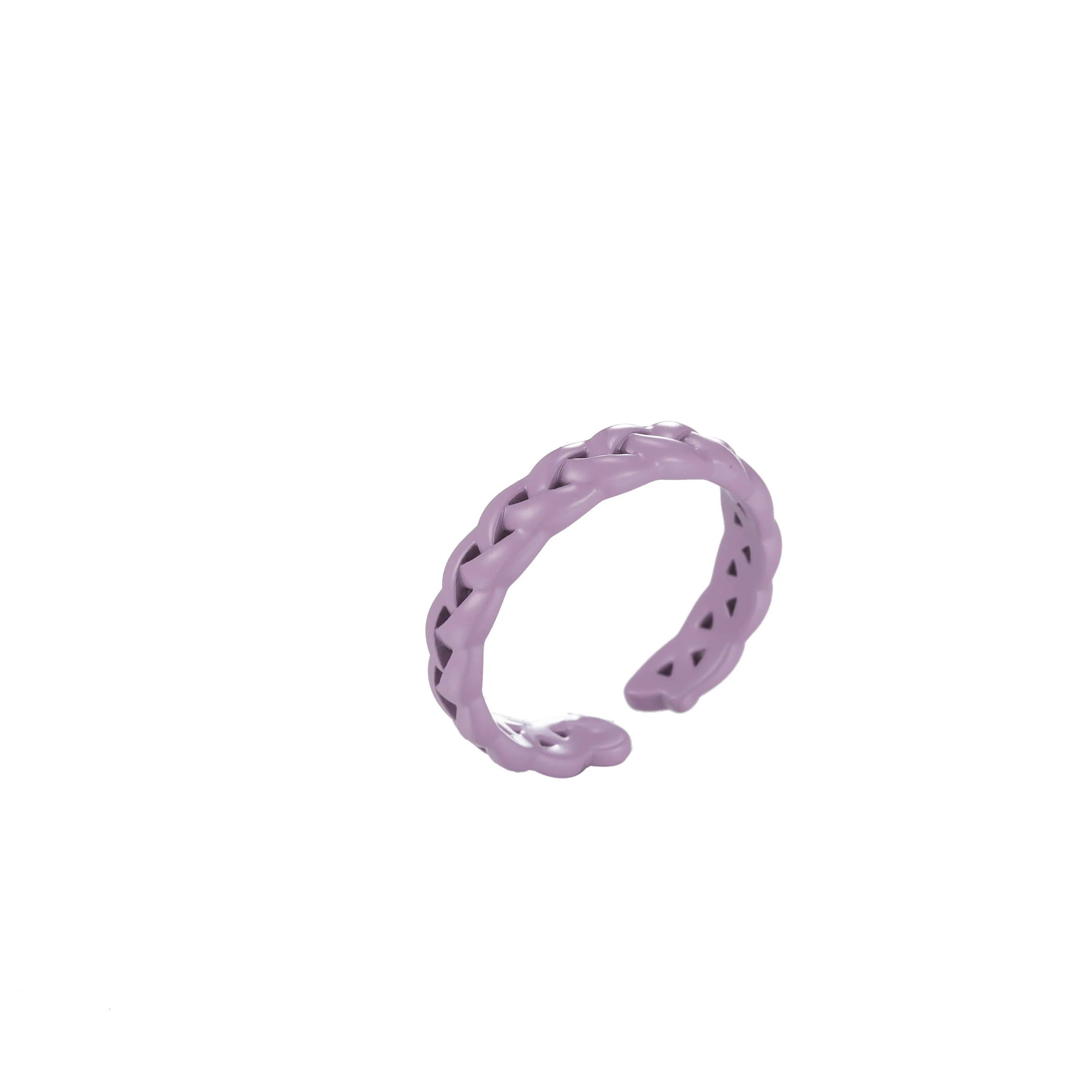 Colorful Enamel Stackable Ring, Curb Chain Ring Y2K Ring Trendy Ring Yellow Green Blue Purple Pink Teal Neon Ring Jewelry Size 6.5