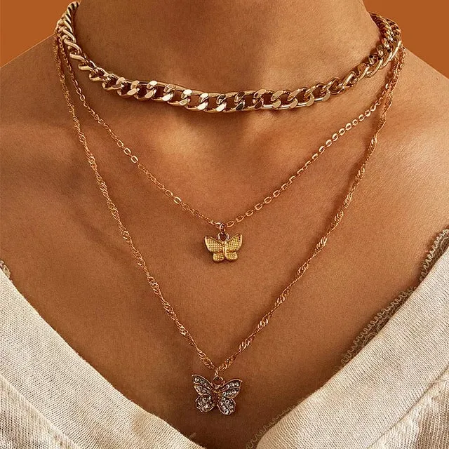 Combo Of 2 Gold Plated Multi Layered Pendant