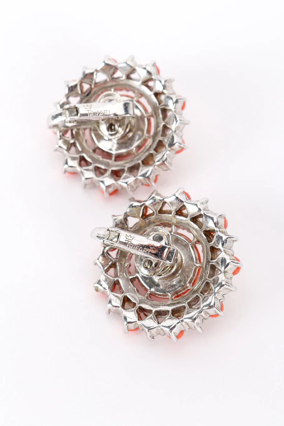 Coral Bead Necklace & Earring Set