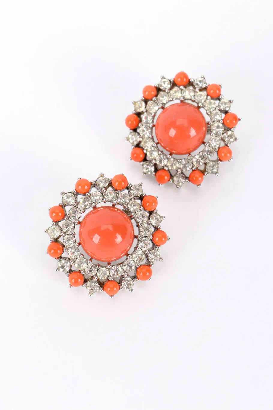 Coral Bead Necklace & Earring Set