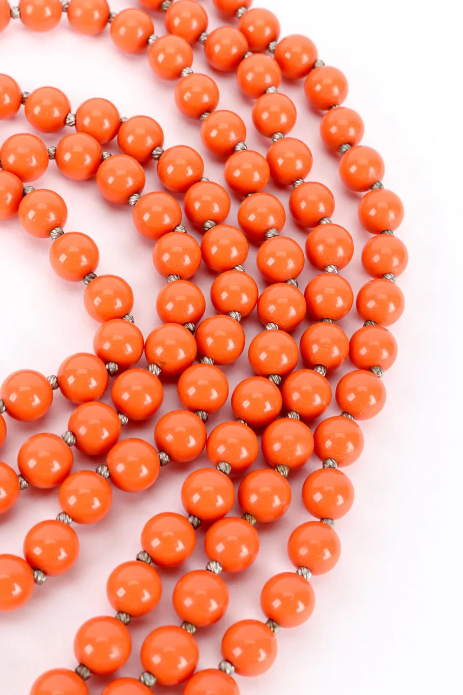 Coral Bead Necklace & Earring Set