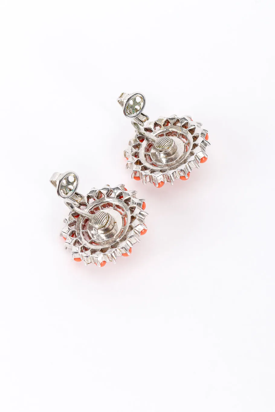 Coral Bead Necklace & Earring Set