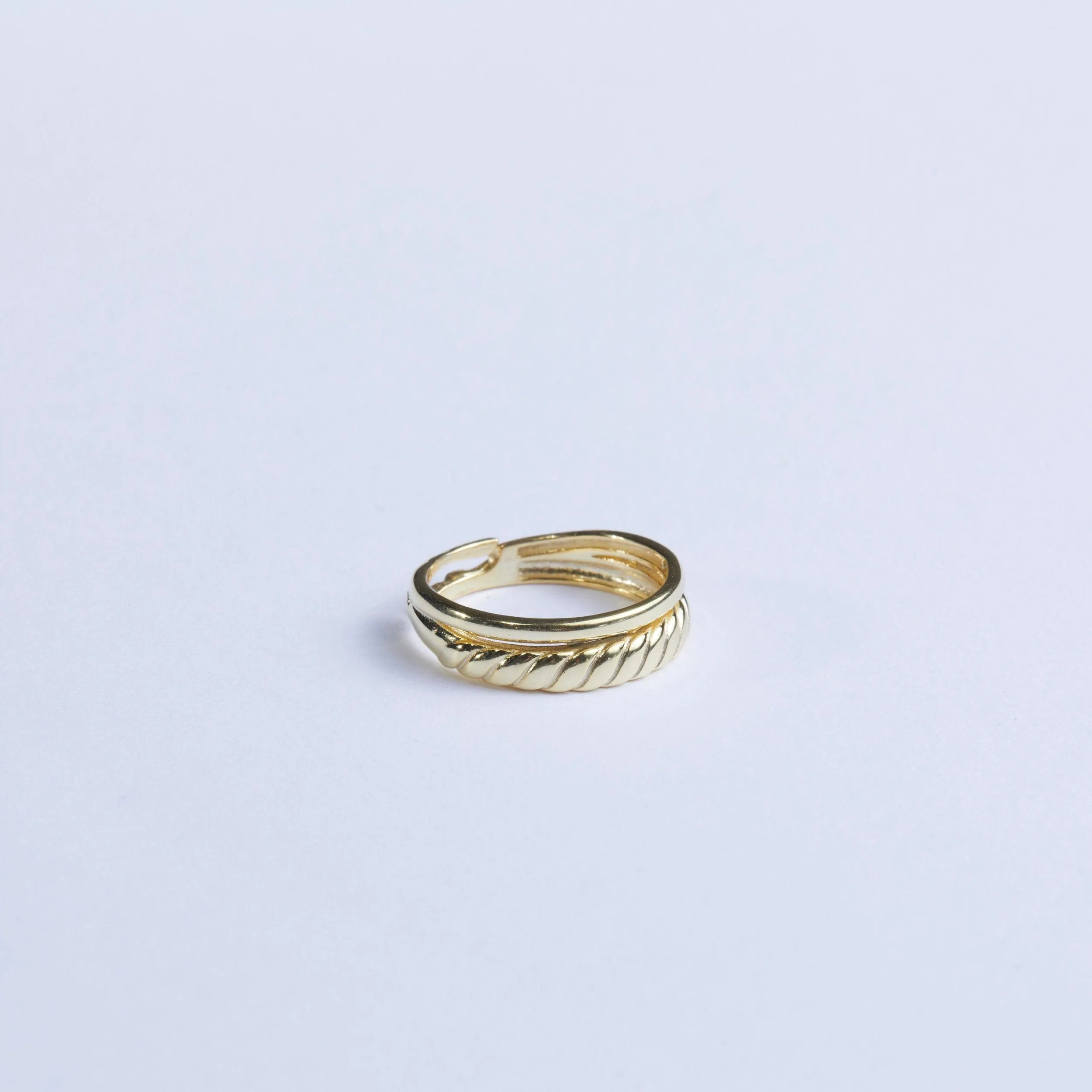 Croissant Double Ring - 18K Gold Vermeil