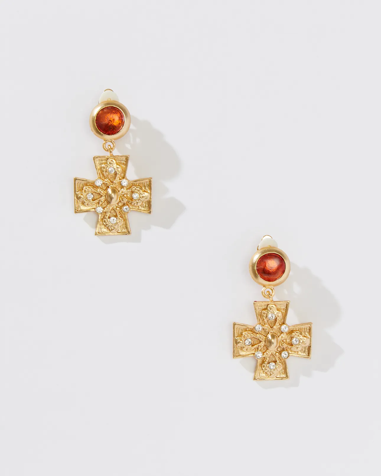CROSS DROP EARRING